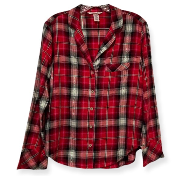 VICTORIA’S SECRET Flannel Sleep Shirt and Pants Set size:XS/XP - Picture 7 of 12